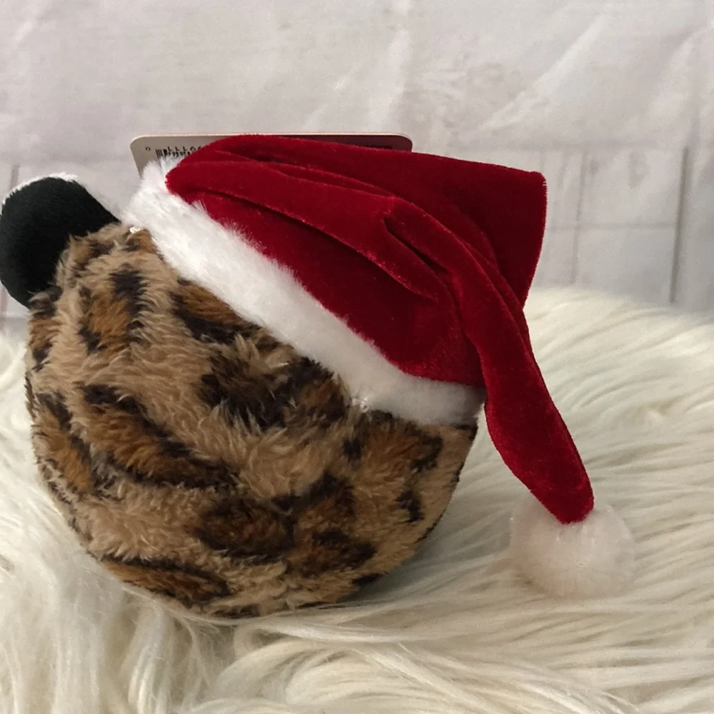 Pet Factory Holiday Squeaky Leopard Dog Toy Ball